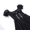 AltGoth Vintage Gothic Princess Dress Women Dark Harajuku Lace Up Cross Corset Dress Streetwear Partywear Lolita Dress Female