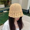 Women's Straw Hat Summer Sun Protection Breathable Hat Hollowed Out Sun Protection Fisherman Hat Mesh Hat