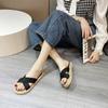 Fashion Straw Sandals New Summer Light Casual Soft Bottom Beach Flip-flops Waterproof Non-slip Sandals
