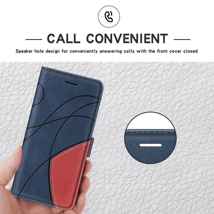 Protective Case - BOOLING - for Samsung Galaxy S25 - Two-Tone PU Leather - Shockproof - 2 Tempered Glass