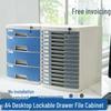 Lockable Multi-Layer A4 Desktop Filing Cabinet and Storage Box