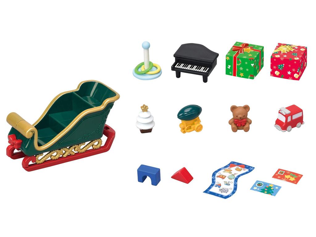 Sylvanian Families Сезонный рождественский сертификат ST Mark для детей от 3 лет и старше Игрушечный кукольный домик Sylvanian Families EPOCH [Набор Льва Санты] SE-206