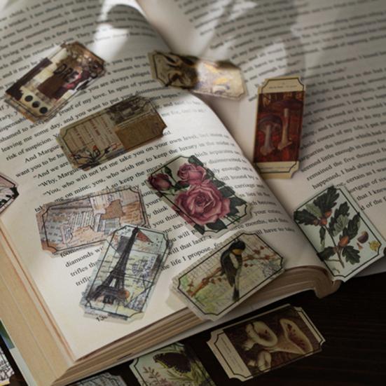 40 шт. DIY виниловые наклейки легко наклеиваются, отличные самоклеящиеся винтажные ботанические дневниковые заметки, канцелярские наклейки, материал для наклейки