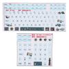 2pcs Keyboard Stickers Universal Wear Resistant Scratch Resistant Frosted Process Mechanical