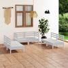 Day and Night - Day and Night Garden Furniture Set 6 Pieces Solid White Pine Wood