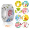 Easter Stickers Rabbit Egg Shaped Stickers 500 Round Copperplate Paper Roll Labels