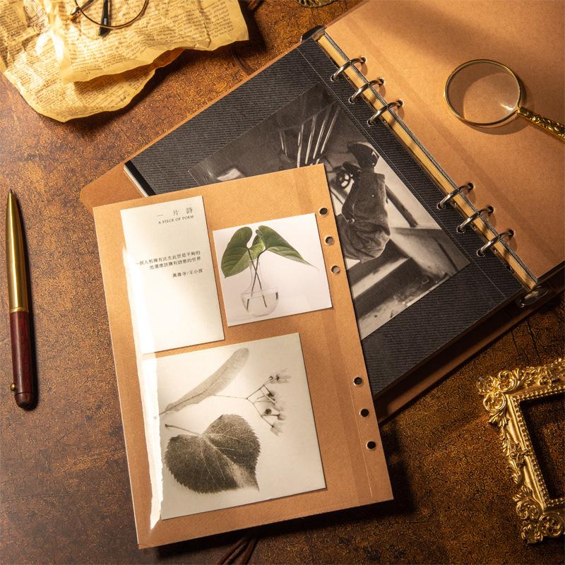 Diy Retro Album Lovers Memory Book Commemorative Kraft Paper Film Commemorative Envelope Storage Self Adhesive Handmade Gift