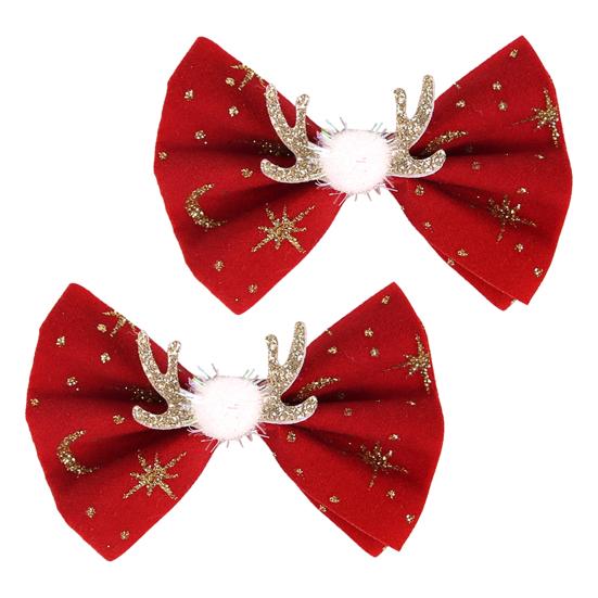 2/6Pcs/Set Hair Clips Christmas Theme Xmas Tree Snowflake Deer Decor Hairpins Festive Atmosphere Hair Pins