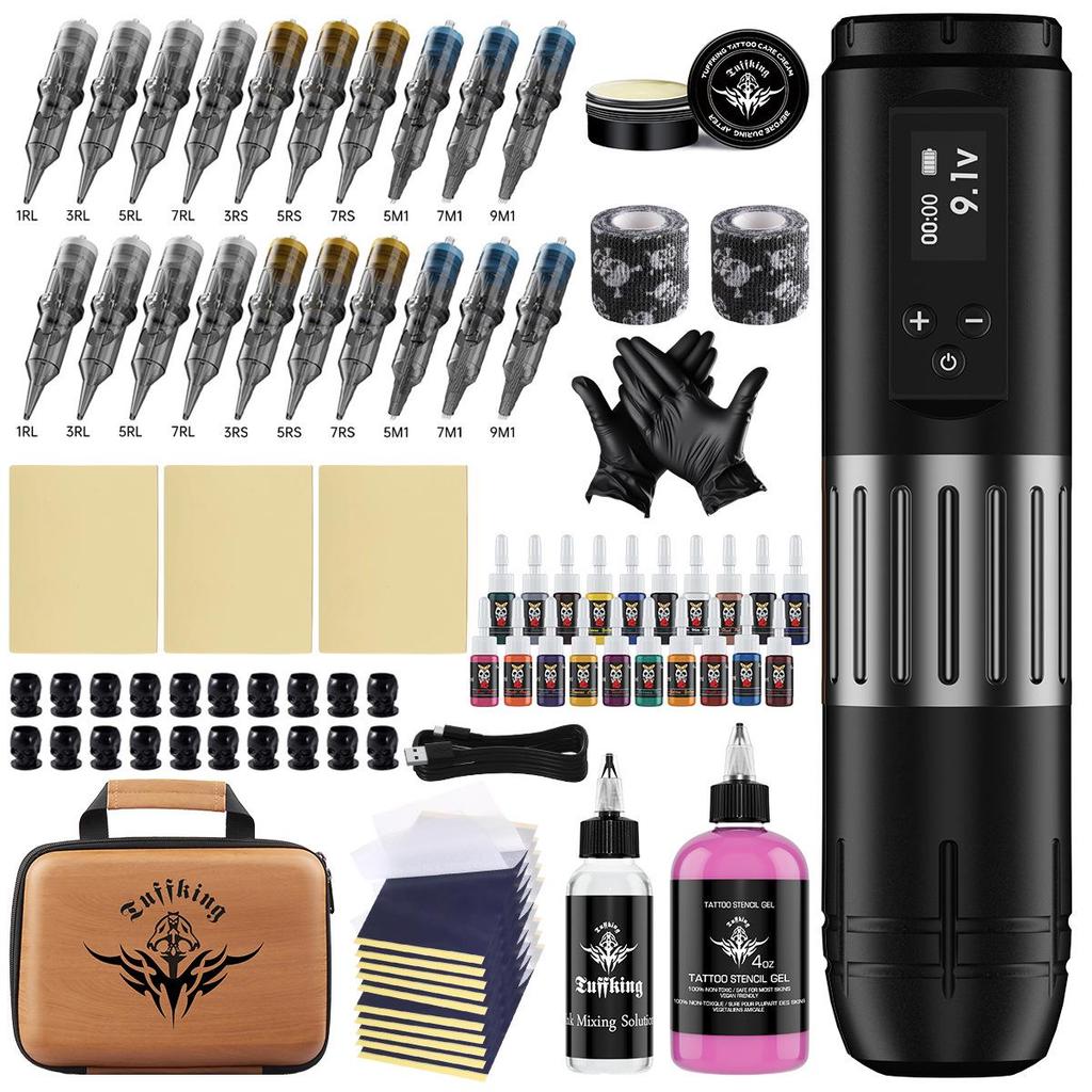 Tuffking Wireless Tattoo Machine Set: Multifunctional Tattoo Pen with Microblading Capabilities