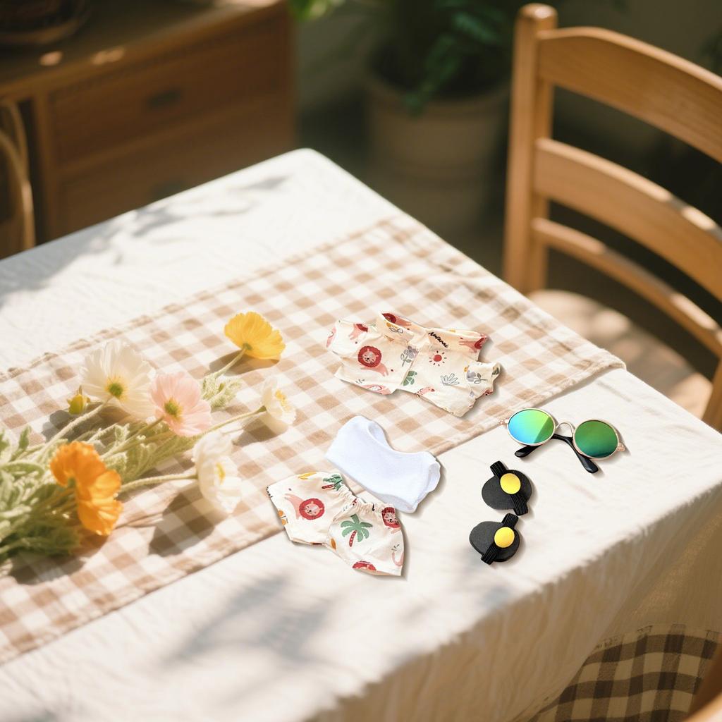 Комплект одежды для кукол 17 см, аксессуары для кукол, топ с сердечками, шарф, шапка, без кукол