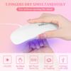 Mini Gel Nail Lamp Professional Curing Lamp Portable 6 LED UV Manicure Lamp Home Use Nail Lamp Nail Art Tool Accessory with USB