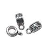 10pcs Carved Spacers Beads Big Hole Beads Bails Jewelry Components Accessories Antique Silver Color Zinc Alloy 11X6X5mm
