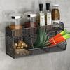 Double Layer Hanging Fruits Basket 3 Grids Onion Storage Wire Basket Kitchen Storage Rack Spice