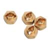 7mm Brass Hex Wheel Hubs Adapter Stable Replaceable for Axial SCX24 1/24 Remote Control Car