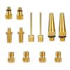 25Pcs/Set Bike Valve Adapter with Rubber Seal Inflator Needles American To British French Nozzles Universal Air Compressor Valve Connector