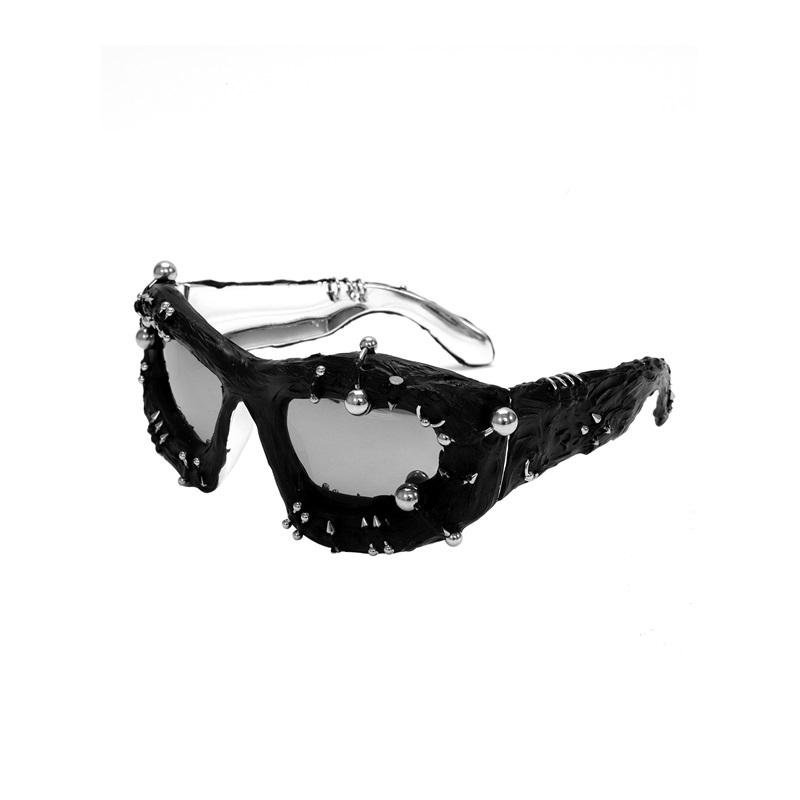 Trendy Fashionable Punk Vinyl Glasses For Men And Women Unique Style Retro Black Eyewear Stylish Glasses For Daily Wear And Special Occasions