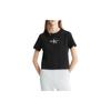 Solid Color Crew Neck Short Sleeve T-Shirt Women Tops Black J223451-BEH