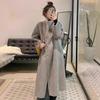 New Autumn and Winter Gray Woolen Coat for Women, Mid-length, High-end, Korean Style, Loose and Slim Woolen Coat