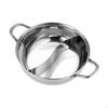 Stainless Steel Divided Pot Cooking Versatile with Portable Handles Double Favor Soup