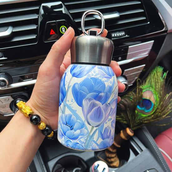 Portable Thermal Bottle Water Flask Mini Thermal Cup 300ml Insulated Tumbler for Hot Cold Drinks Leak-proof Travel Coffee Mug Gift