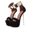 Fashion Liyke Designer Metal Ankle Cover Strap Women Sexy 16CM Sandals Platform High Heels Party Club Stripper Pole Dance Shoes Size 46