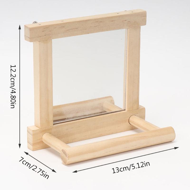 Wooden Bird Perch Natural Wood Bird Perch Stand Parrots Platform Cage Accessories Branches Perch Rod Stand
