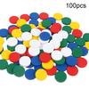 100Pcs/Set Wooden Colorful Disc Chips Mathematics Teaching Aids Children Toy