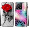 Fashion Painted Pattern Cover Lanyard Flip Leather Case For iPhone Samsung Huawei Honor Xiaomi Redmi OPPO Realme Moto Asus