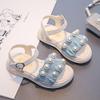 Girls Thick Soled Sandals Kids Summer Pearl Shoes Elegant Party Princess Open-toe Flats Casual Fashion Children's Beach Sandals