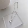 Simple Heart Chain Choker Necklace Women Silver Color Necklace Jewelry Gift