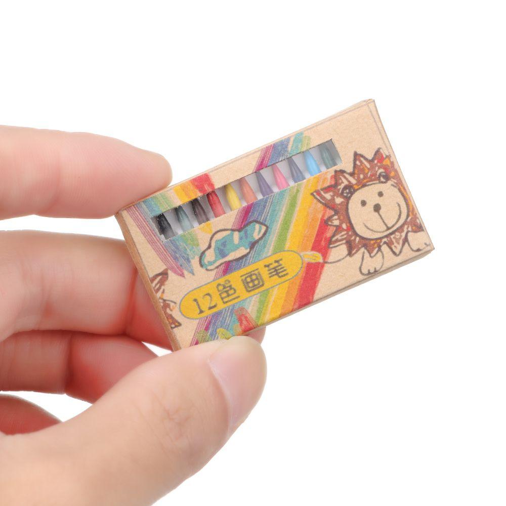 Painting Tools Miniature Color Pencil Dollhouse Decoration Doll Colorful Crayon Dolls Accessories