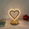 Heart-shaped Acrylic Table Lamp Ambient Desk Light Tricolored USB Rechargeable LED Color-changing Night Light for Home Decor