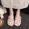 Women's Printed Slippers Medical Clogs Non-slip Doctors Nurses Ultralight Surgical Shoes Comfortable Flower Baotou Flat Sandals