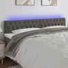 VidaXL LED Headboard Bedroom Furniture Double Bed Accessory Head of Bed Frame Interior Dark Grey 3122009