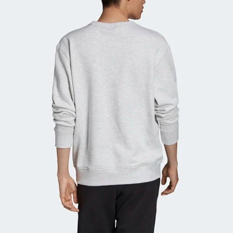 Adidas Originals Trefoil Logo Crew Neck Sweatshirt Men Tops Gray ED7229