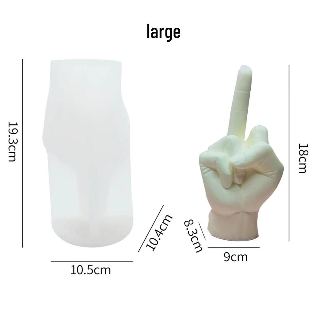 Handmade Silicone Middle Finger Mold for Creative Plaster and Cake Decorations