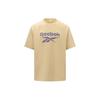 Reebok Basic Logo Print Classic Versatile Sports Casual Short Sleeve T-Shirt Unisex Tops Khaki 24SRM409UGM1