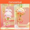 Peach You Endearing Love Water Sound Bell Keychain With Playful Animal Designs Gifts For