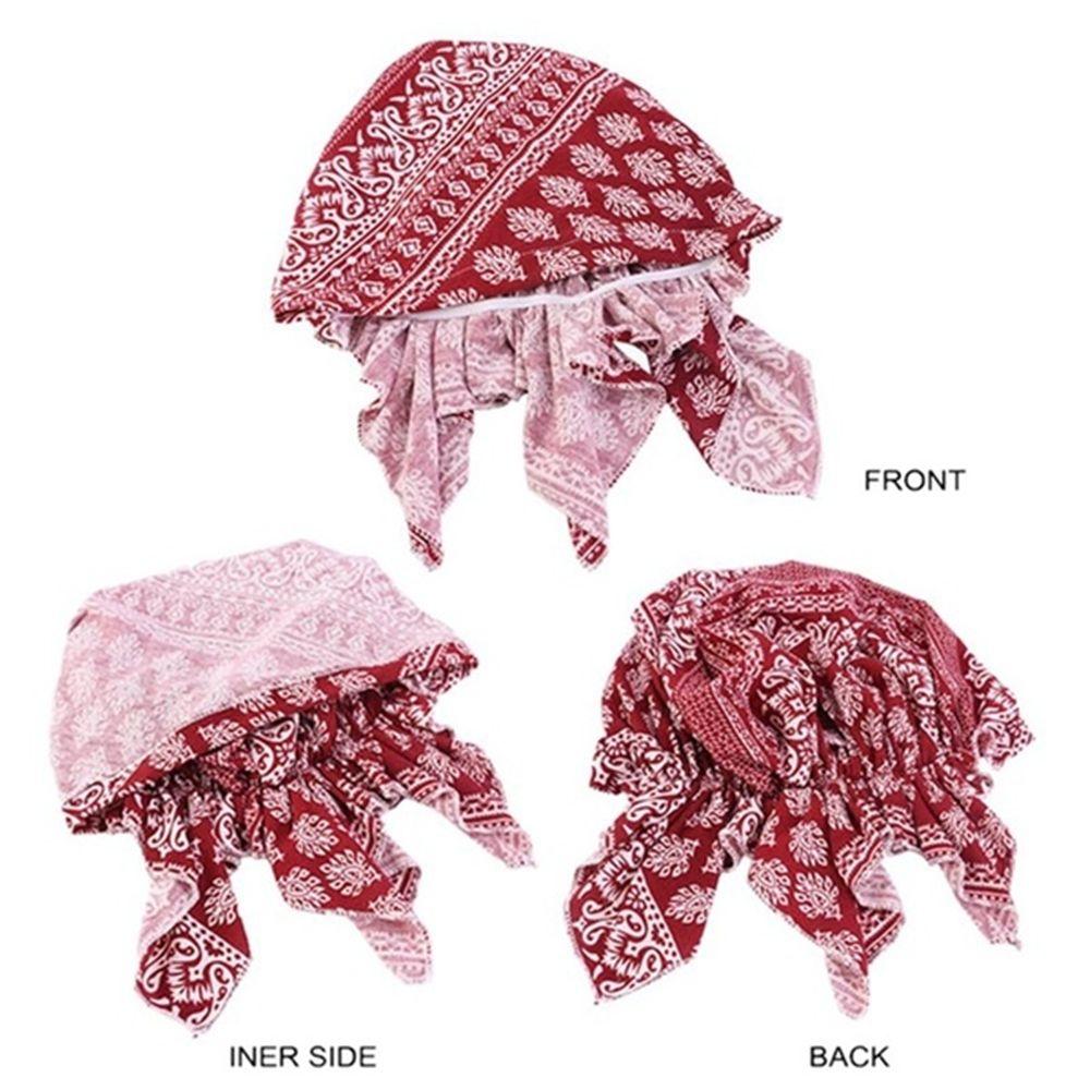 New Fashion Scarf Muslim Printed Headwear Cancer Chemo Hat Turban Hat Head Wrap Cap