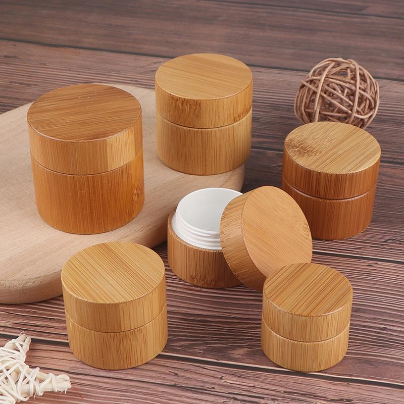 Bamboo Bottle Cream Nail Art Mask Cream Empty Cosmetic Container Storage Box