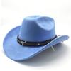 Horn Men'S And Women'S Knight Hat Felt One-Word Hat Top Hump Adjustable Western Cowboy Hat