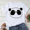 Summer Panda Cute Printing Short Sleeve Cartoon T Shirt O-Neck Tops Women Kawaii Clothes Tshirts Ladies 90S Casual T-Shirt