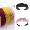 Knotted Headband for Women Fashion Knitted Fabric Hairhoop High Skull Wide Headband for Face Washing and Daily Skincare