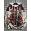 Japanese Samurai Cat Hoodie For Men Autumn And Winter Fashion Hoodie Casual Men's Long Sleeved T-Shirt Oversized Streetwear 5xl