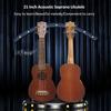 21 Inch Acoustic Soprano Ukulele Ukelele Uke Sapele Wood Open Style Tuning Peg for Beginners Boys Girls