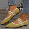 Fashion Shoes Female 2024 Hot Sale Spring Women's Flats Elastic Band Pointed Toe Mixed Colors Net Cloth Breathable Casual Shoes Women