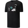 Li Ning Badminton Series Printed Logo Round Neck Comfortable Versatile Breathable Short Sleeve T-Shirt Men Tops Black AHSU893-1