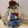 Cat Costume Clothes Funny Halloween Cosplay Cowboy Pet Outfits For Small Medium Dogs Cats Creative Novelty Kitten Party Clothing