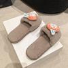 Warm Home Non-slip Flat Bottom Cotton Slippers 2025 Winter New Cute Cartoon Fluffy Slippers Women's Wear