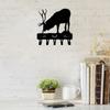 1pc Elk Bull Key Rack Hanger Wall Mounted Hook Up Pendant Wall Art Home Decor Coat Rack - Iron Art for Rustic Cabin Decor